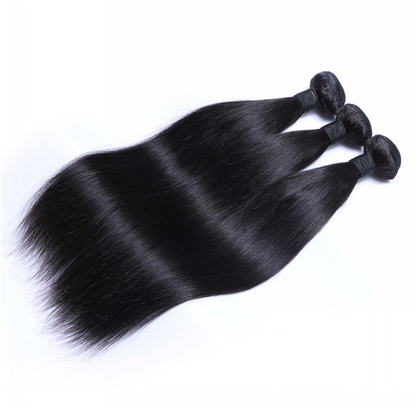 Raw Indian Straight Human Hair Weave Cuticle Aligned Hair Weft Top Grade Bundles  LM220